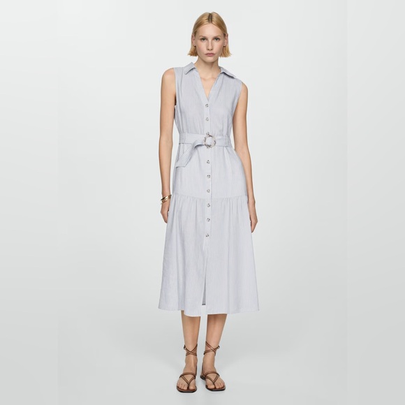Mango Dresses & Skirts - NWT Mango Belt Shirt Dress ~ Size 8 US